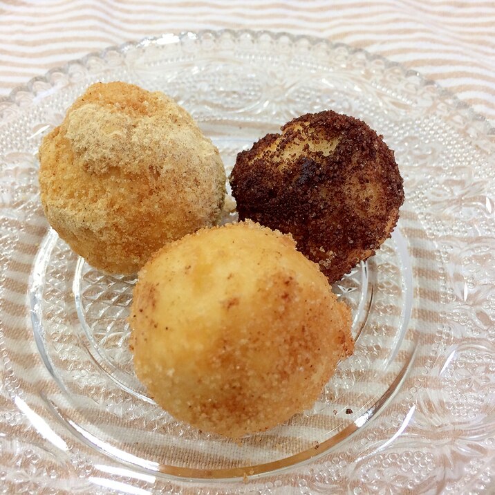 ふわもち お豆腐ドーナツボール 揚げパン風3種 レシピ 作り方 By Fujimon58 楽天レシピ ふわもち お豆腐ドーナツボール 揚げパン風3種 レシピ 作り方 By Fujimon58 楽天レシピ